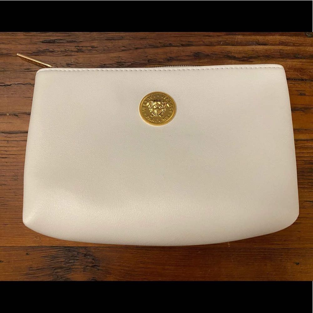 Versace inflight cosmetic bag travel pouch White